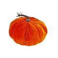 Orange Velvet Pumpkin Ornament - Large