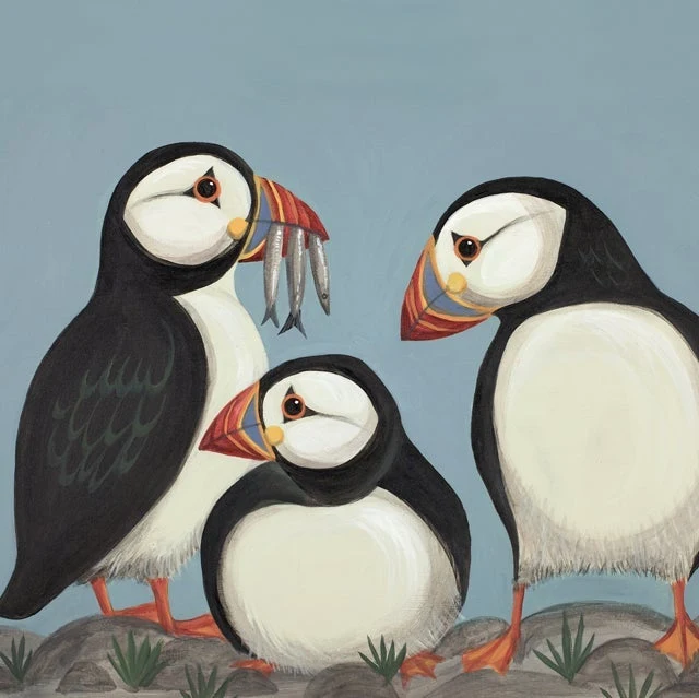 Huffin and a Puffin - Card