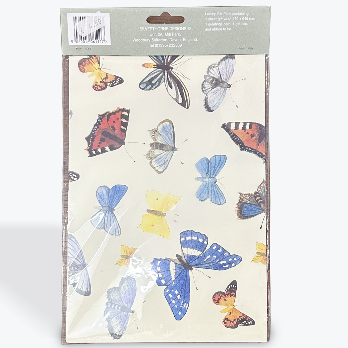 Butterfly Wrapping Paper and Card Set