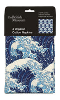 4 Cotton Napkins - the great wave