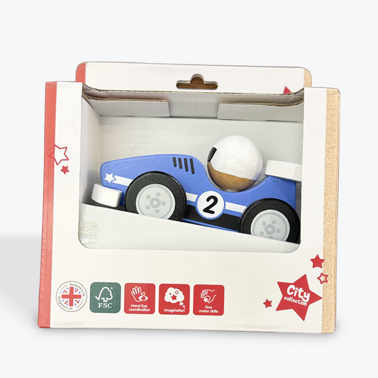 Push Along Racing Car - Blue