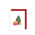 Cat & Christmas Tree Mini Christmas Card