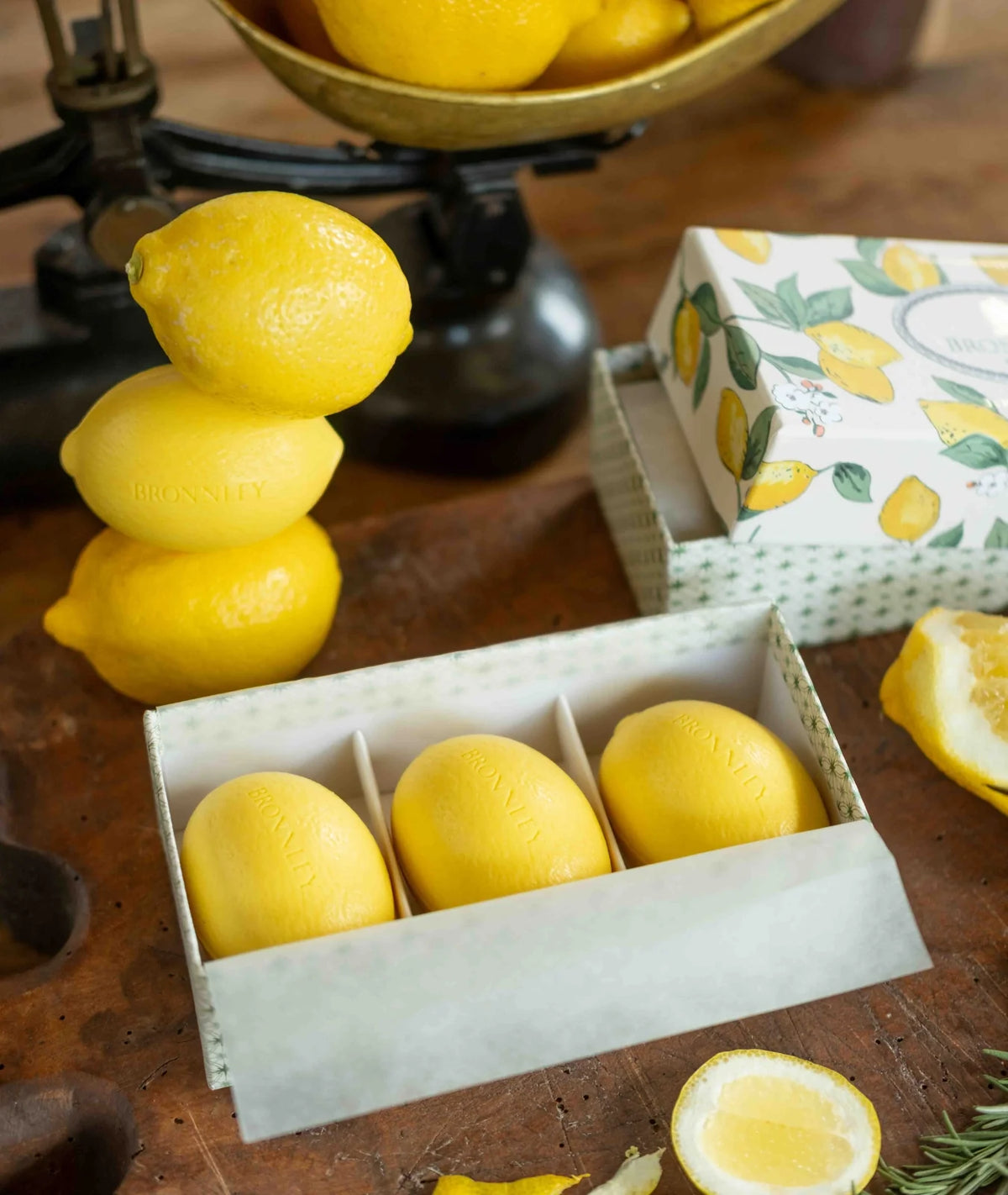Bronnley Lemon Soap Gift Set - 3 x 100g