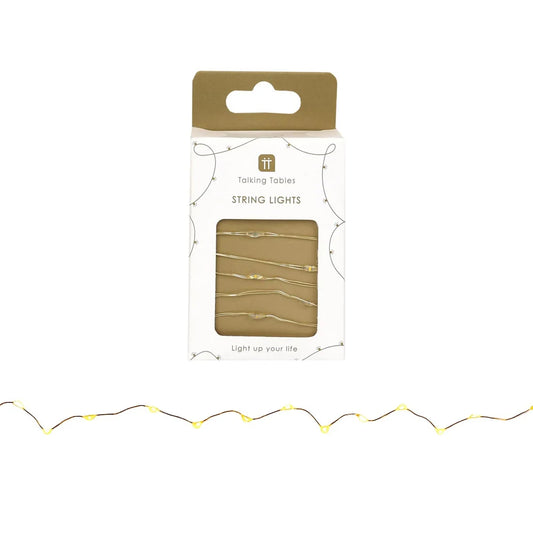 Gold LED String Lights - 3m