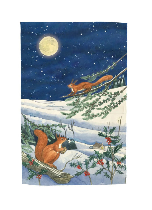 Emma Bridgewater Midnight Squirrel Tea Towel