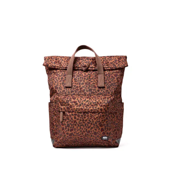 Roka Canfield Small Backpack in Mini Leopard Canvas