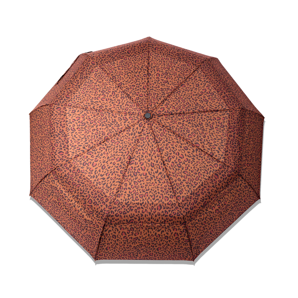 Roka Umbrella in Mini Leopard Pongee