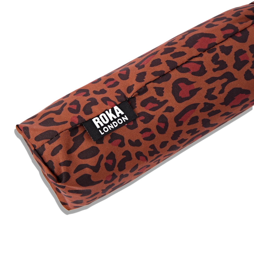 Roka Umbrella in Mini Leopard Pongee