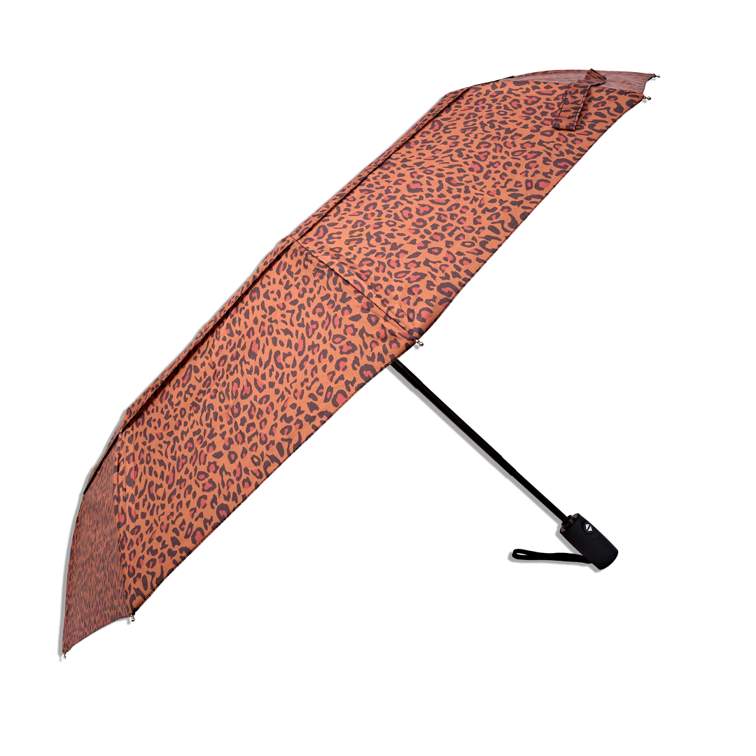 Roka Umbrella in Mini Leopard Pongee