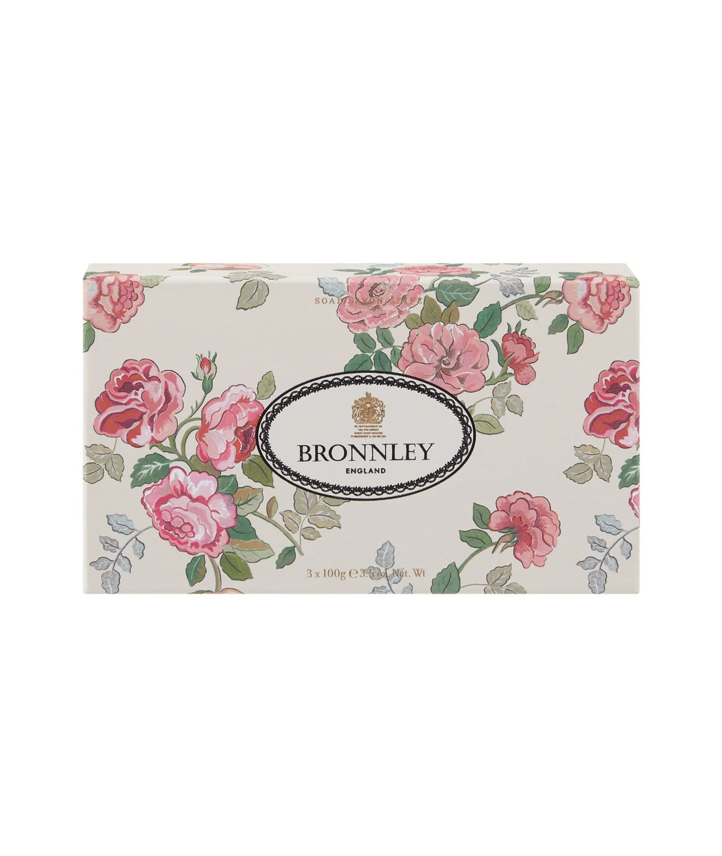 Bronnley Rose Soap Gift Set - 3 x 100g