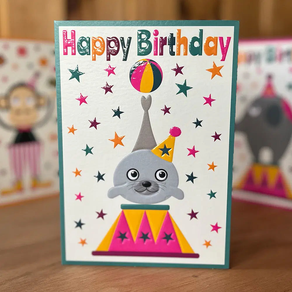 Balancing Seal - Birthday Card