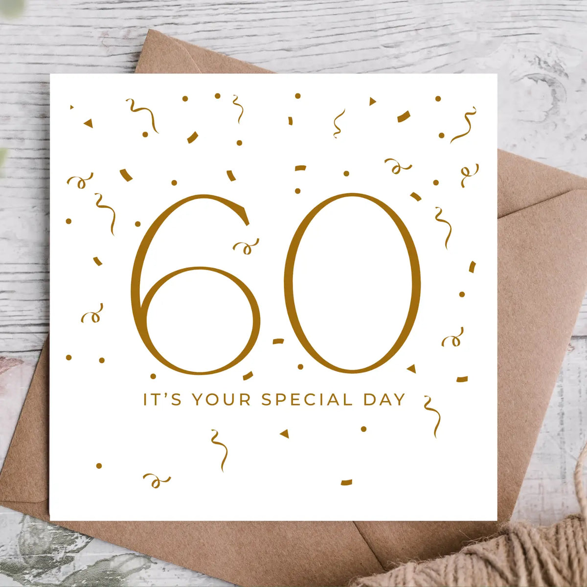 It's Your Special Day Gold Confetti 60th - Birthday Card