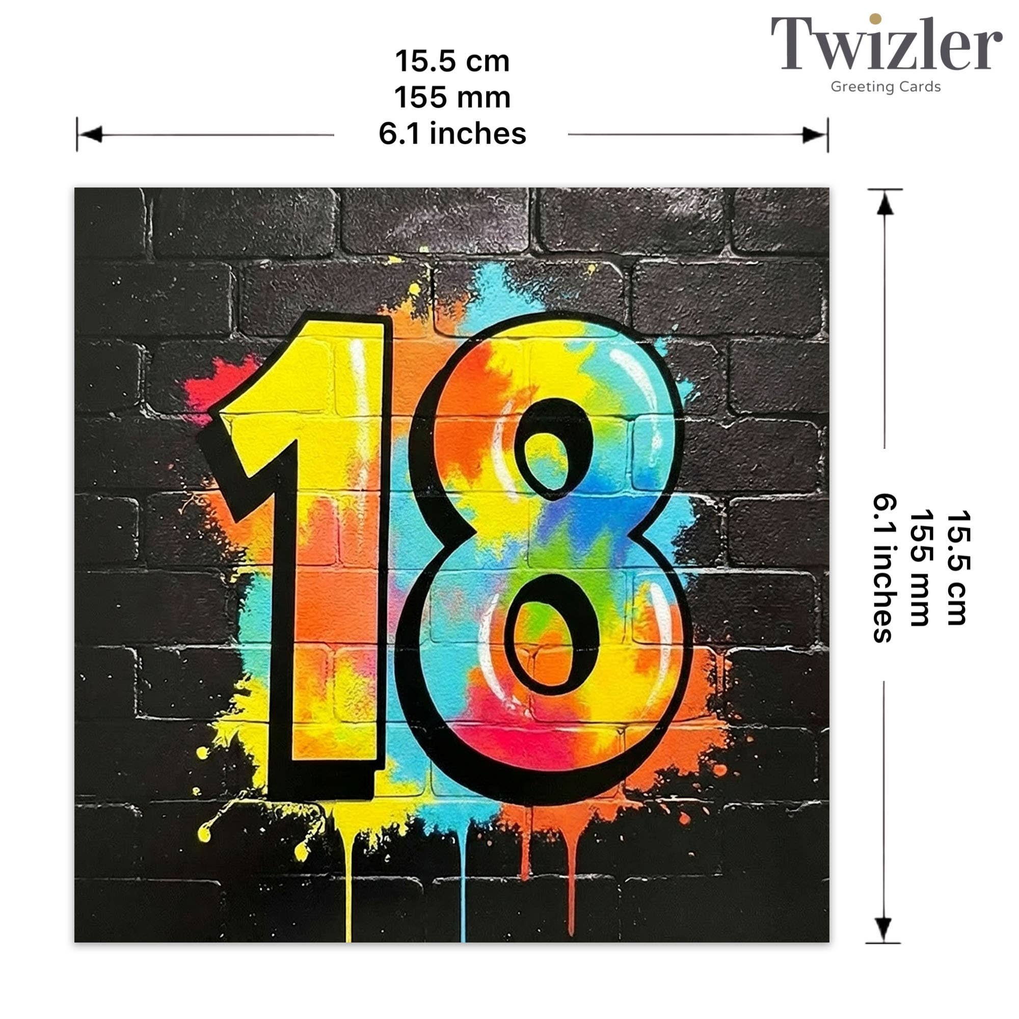 Age 18 Graffiti Style Birthday Card