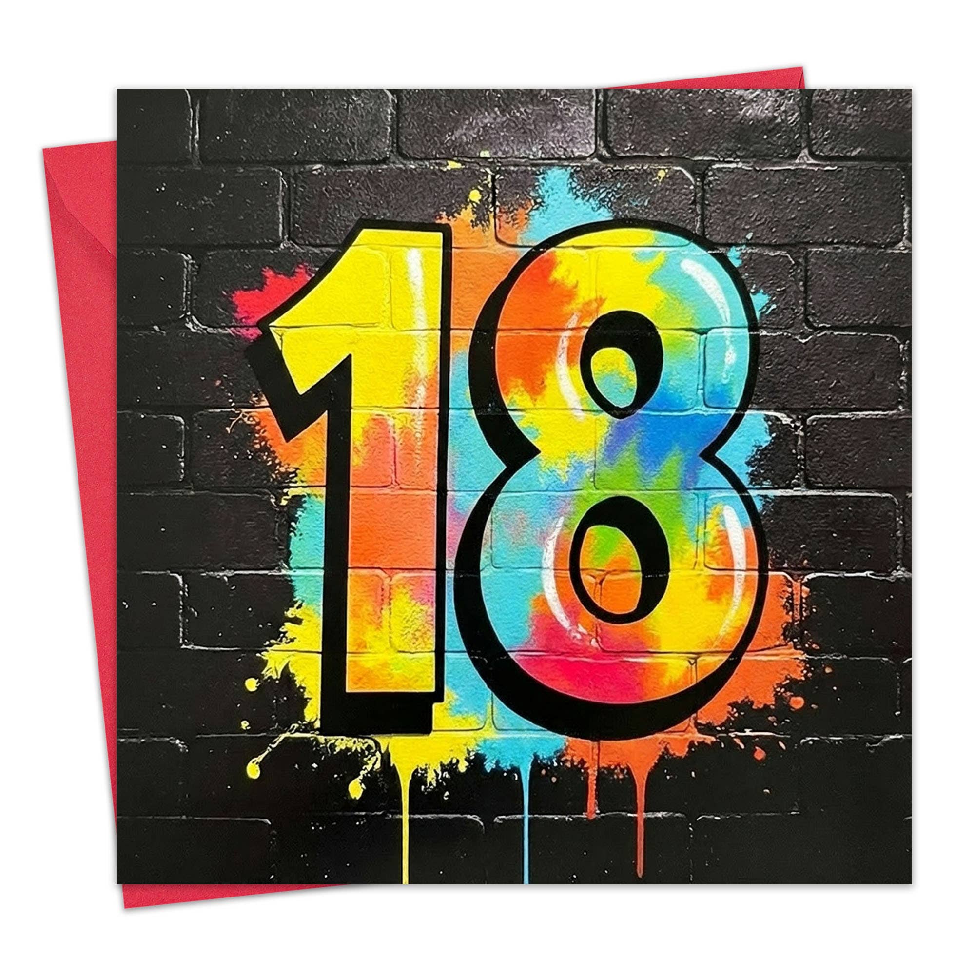 Age 18 Graffiti Style Birthday Card