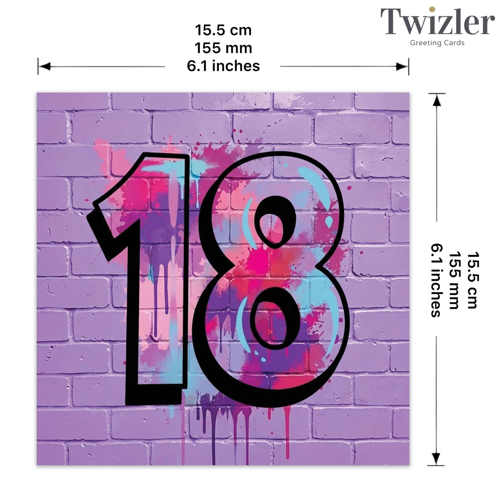 18 Birthday Graffiti Card for her