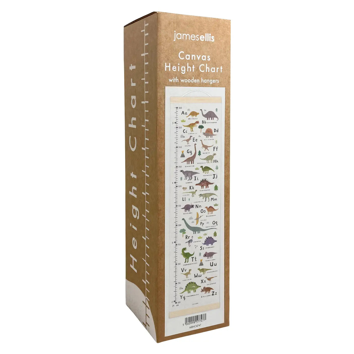Dinosaur Alphabet - Canvas and Wood Height Chart