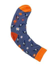 Doris & Dude Blue Birds Socks - UK 3-7