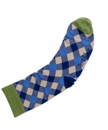 Doris & Dude Blue Diamond Socks - UK 7-11