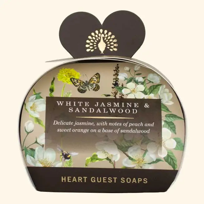 Signature White Jasmine and Sandalwood Heart Guest Soaps