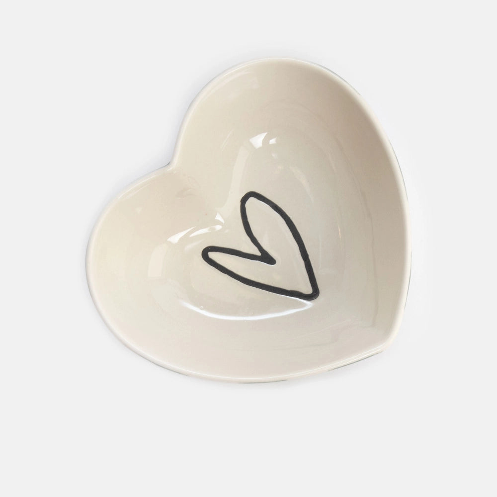 Stripe Medium Heart Bowl