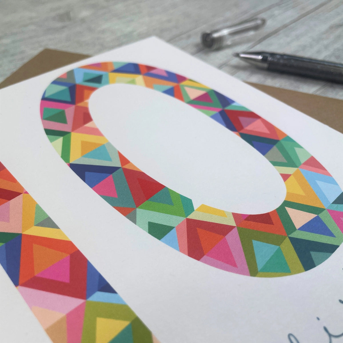 Age 10 Birthday Card - Illustrated Numbers