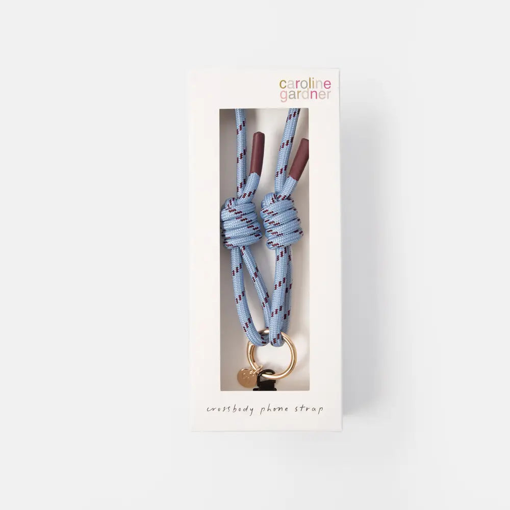 Blue/Wine Crossbody Phone Strap