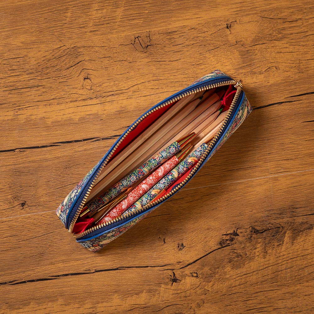 Deluxe Slim Pencil Case – William Morris - Strawberry Thief