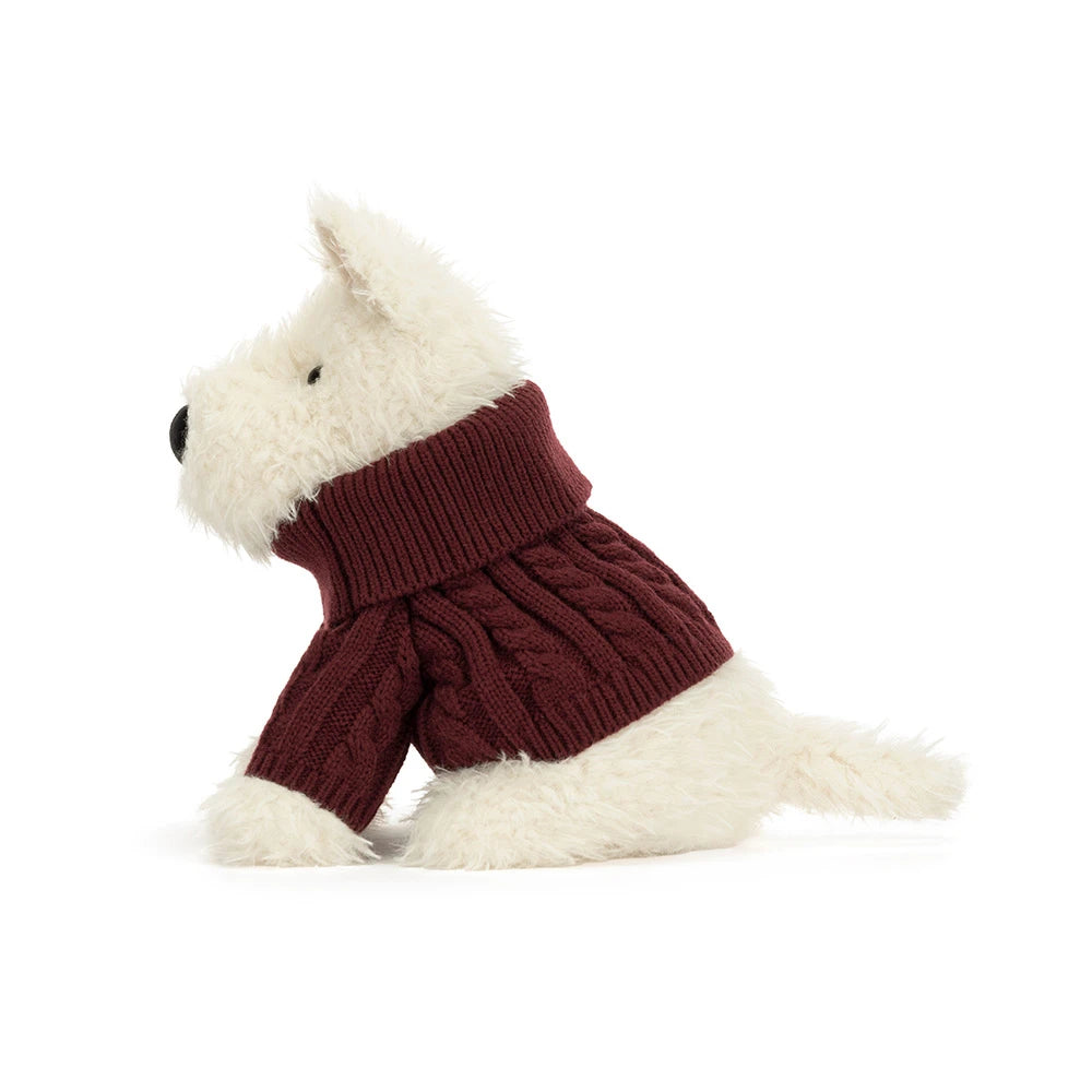 Jellycat Munro Scottie Dog 'Winter Jumper'