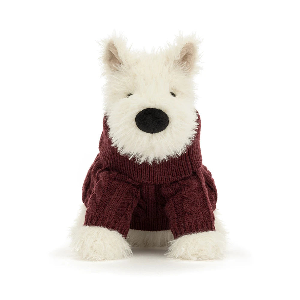 Jellycat Munro Scottie Dog 'Winter Jumper'