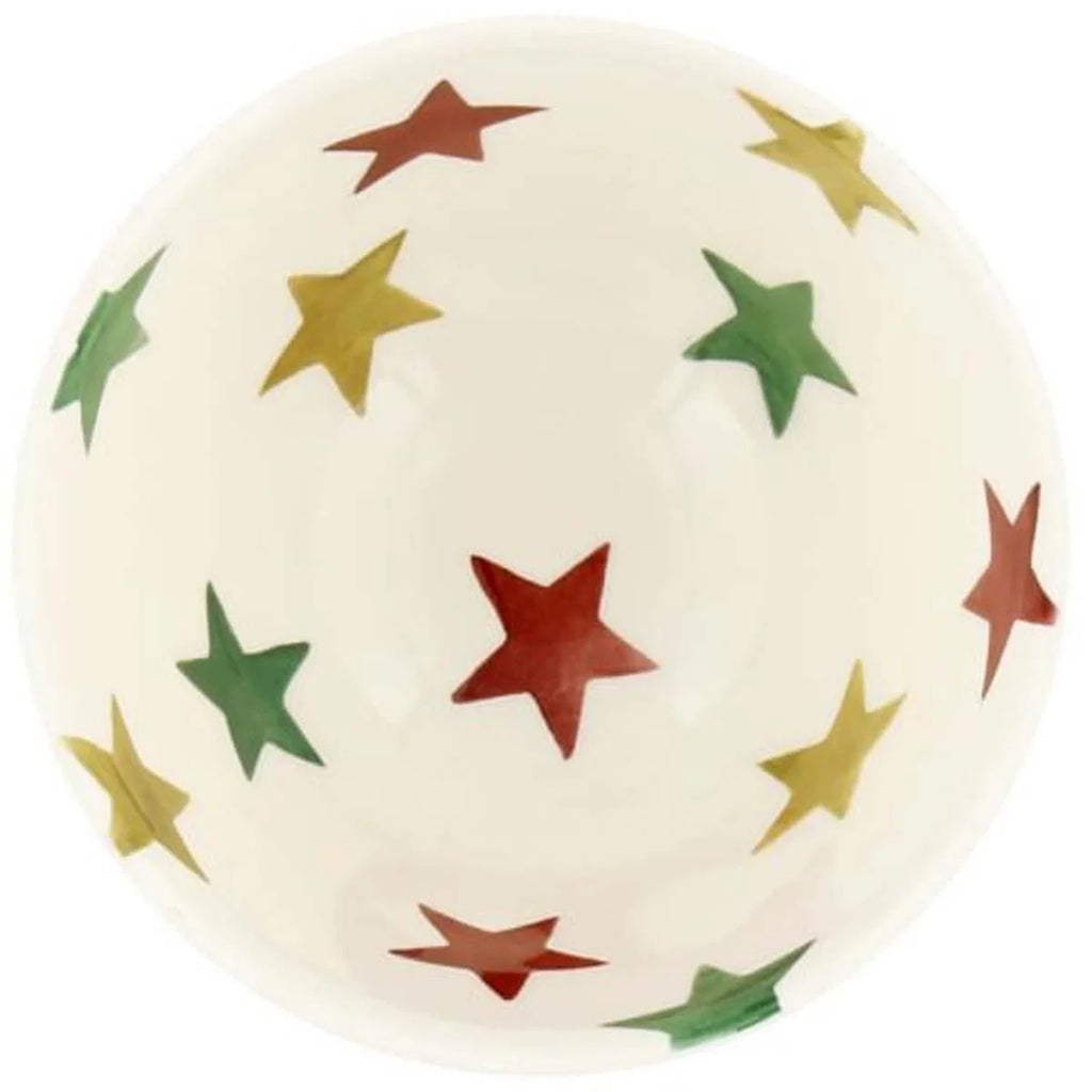 Emma Bridgewater Red Green & Gold Star Small Old Bowl