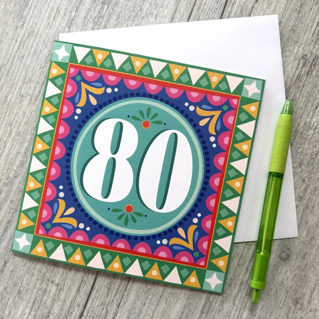 80th - Birthday Card