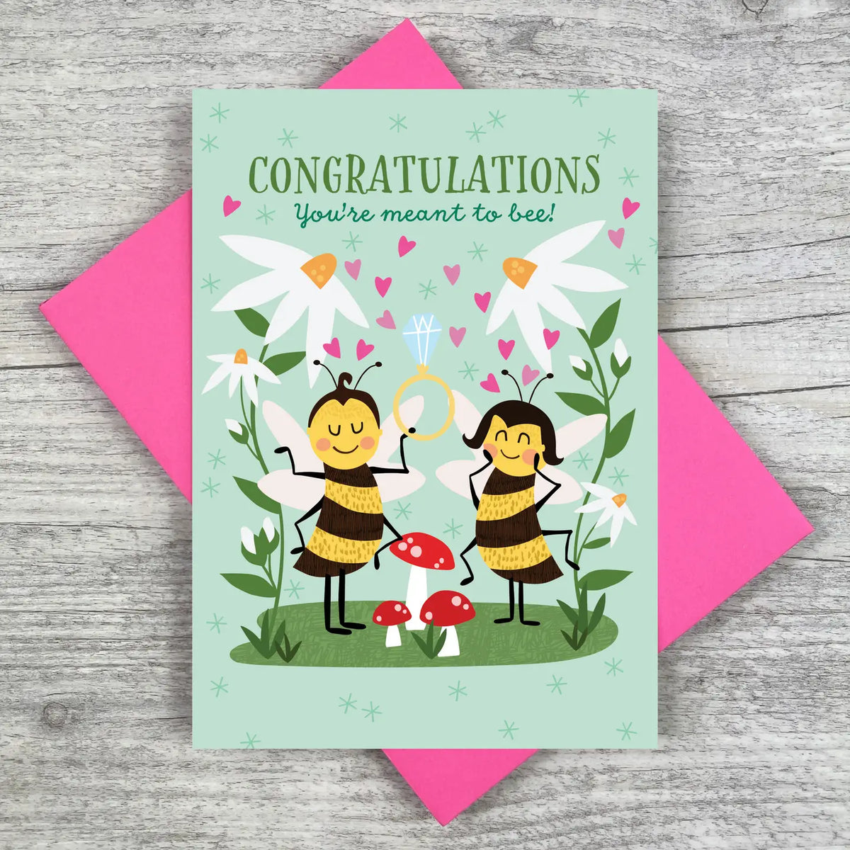 You're meant to Bee - Engagement Card