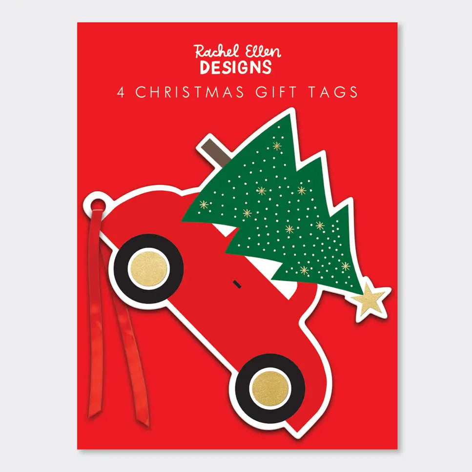 Gift Tag - Christmas Tree & Car