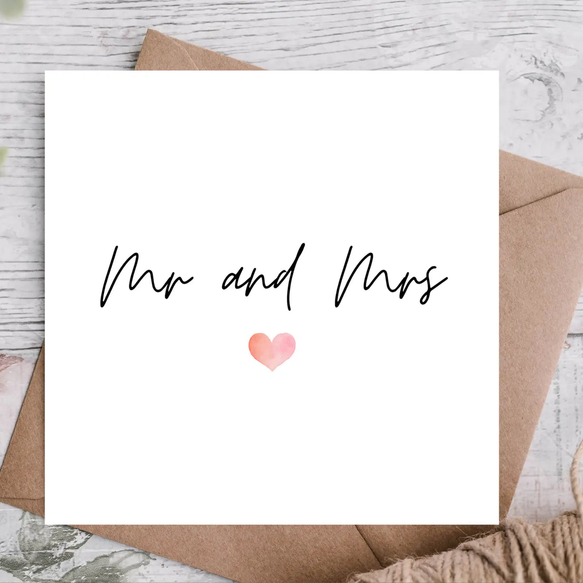 Mr and Mrs Card | Wedding Card / Congratulation Card