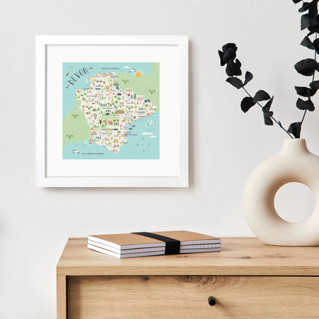 Map of Devon Print