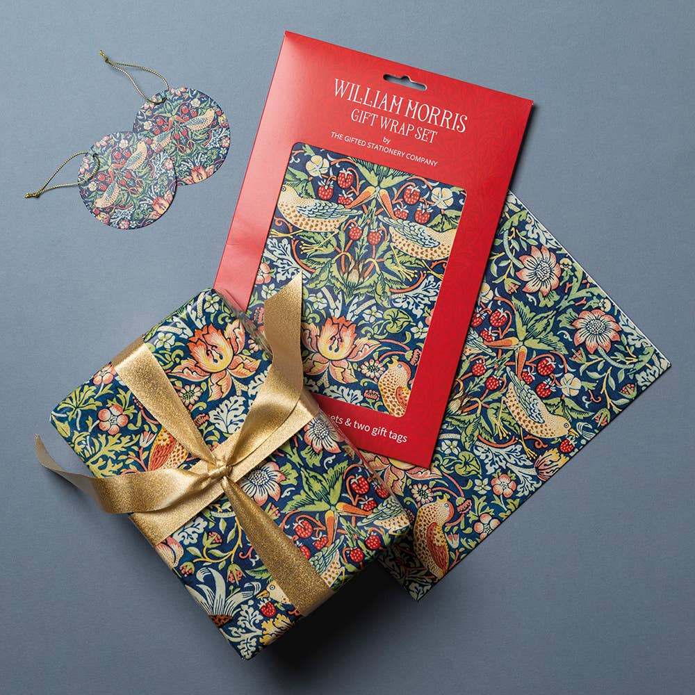 Gift Wrap Set - William Morris - Strawberry Thief