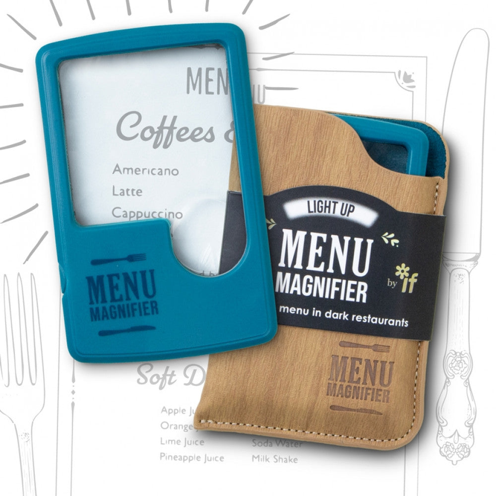 Light Up Menu Magnifier - Aqua