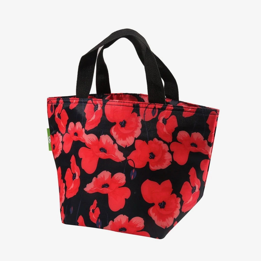 Foldable Lightweight Lunch bag - Poppies