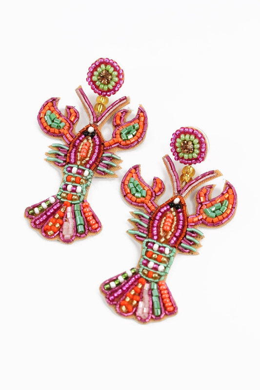 RAINBOW LOBSTER EARRINGS
