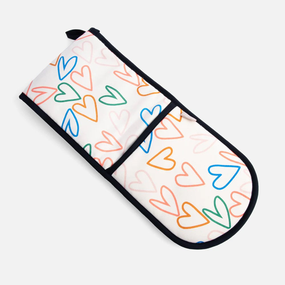 Caroline Gardner Multi Heart Double Oven Glove