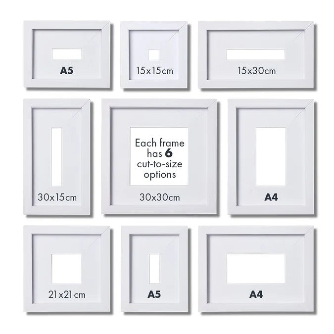Pop-Up Picture Frame - Customisable Cut-to-Size Wall Frame |15-30cm - Silver
