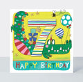 Age 7 - Crocodile Birthday Card