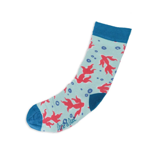 Doris and Dude Mint Flying Fish Socks UK 3 to 7