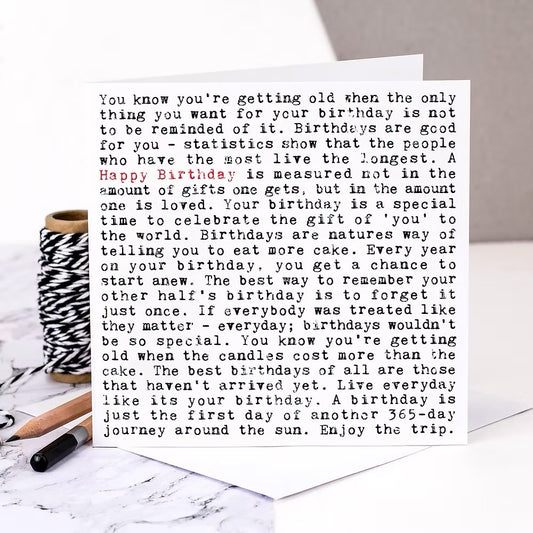 Happy Birthday Quote Card