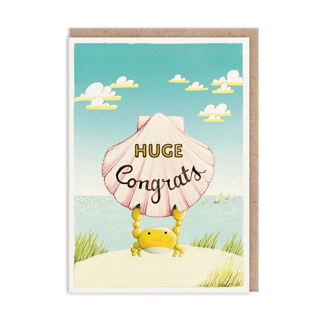 Huge Congrats Crab Card