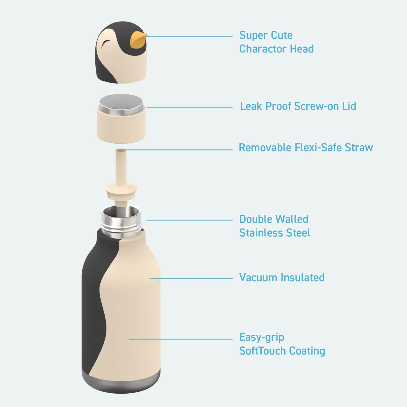 Penguin Bestie Bottle - Asobu