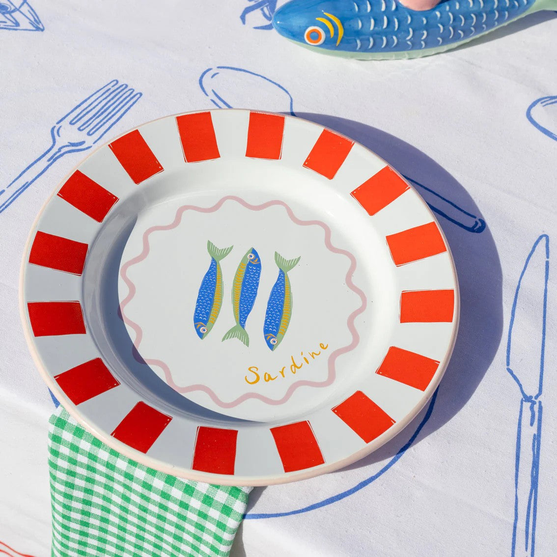 Fish Enamel Plate - 25cm