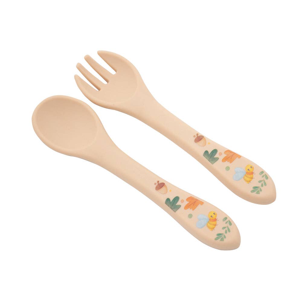 JUMINI Junior Silicone Spoon and Fork Set
