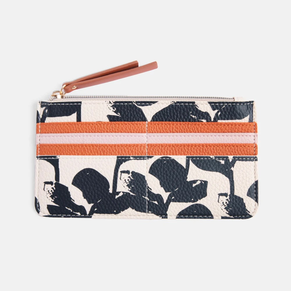 Caroline Gardner Mono Bloom Long Patch Purse