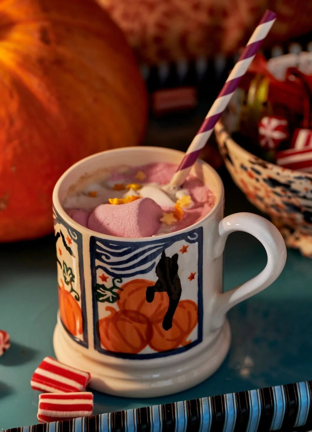 Emma Bridgewater Cats & Pumpkins 1/2 Pint Mug